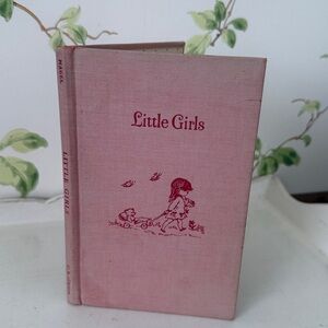 Vintage 1965  'Little Girls' Words and Pictures Hardcover Book by Stina Nagel